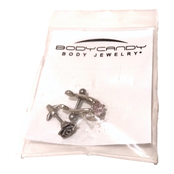 💜Lot 2 Sterling Silver 925 Cartilage pierced Cuff Earring+ Stud - Picture 1 of 16